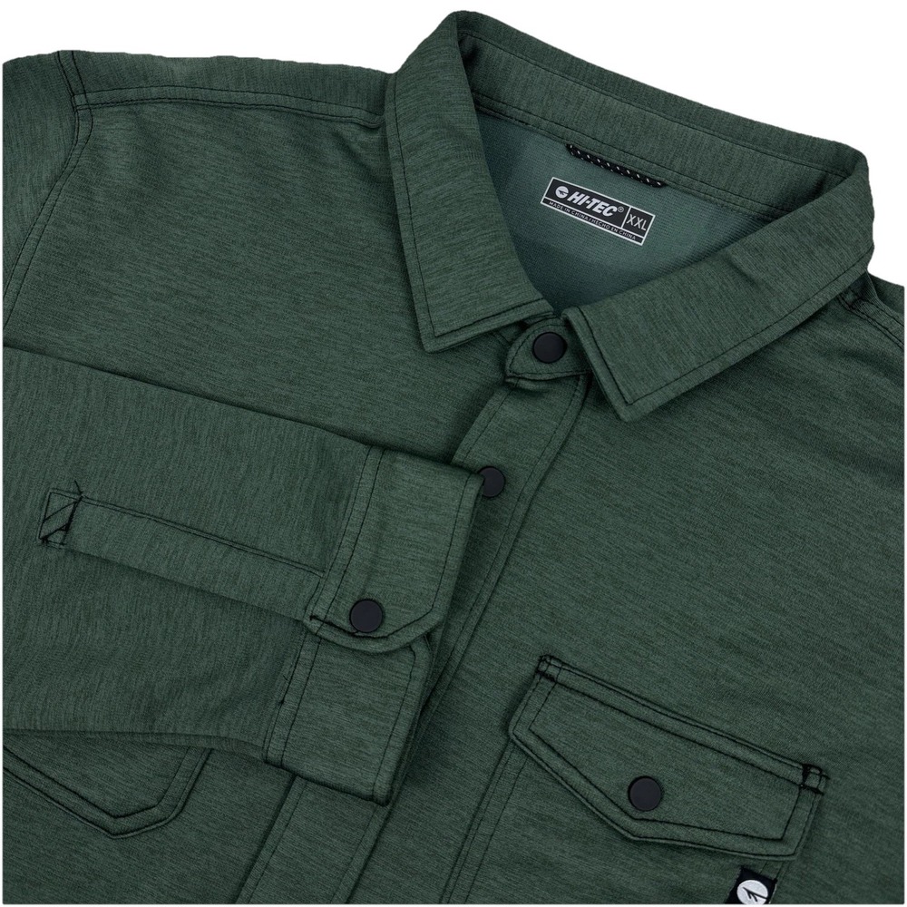 NWT HI-TEC Zuni Mens Long Sleeve Snap Front Shirt/Jacket Green - XXL 2XL